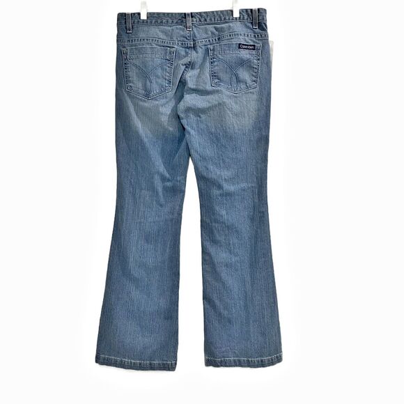 Calvin Klein Jeans Skinny Flare size 31/12 Medium Blue Wash 5-pocket Stretch - Picture 4 of 10